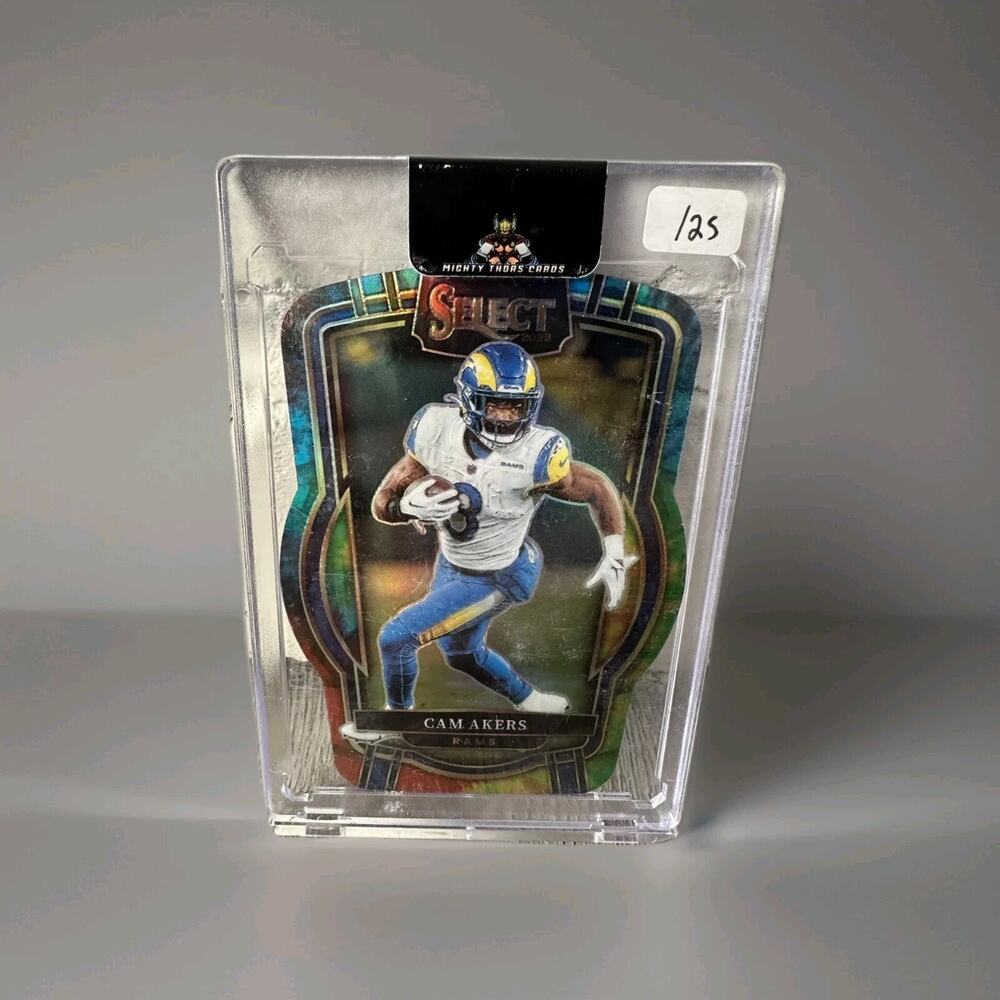 Panini Select 2020 - CLUB LEVEL Cam Akers (RC) Tie Dye 1st ON PRINT /25